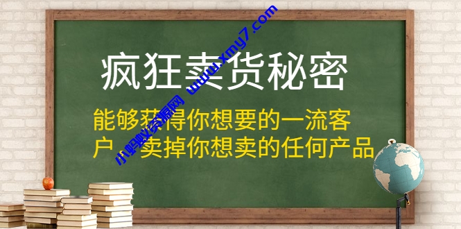 疯狂卖货秘密（能够获得你想要的一流客户，卖掉你想卖的任何产品）-琪琪源码网