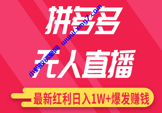 最新无人直播课程，拼多多无人直播配合差异化日销千单-琪琪源码网