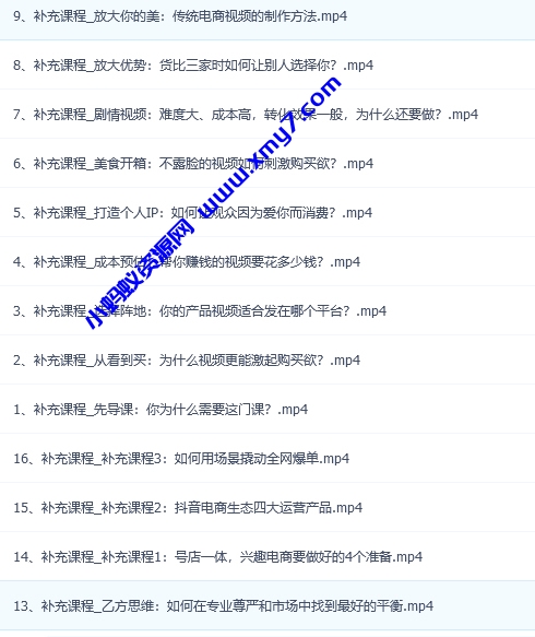 高质量短视频创作课，一站式掌握短视频编导必备技能-琪琪源码网