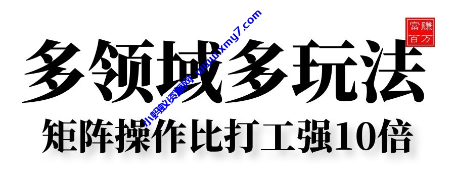 多领域多玩法,矩阵操作比打工强10倍 多领域多玩法,矩阵操作比打工强10倍-琪琪源码网