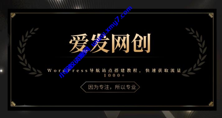 《爱发必学第14课》WordPress导航站点搭建教程，快速获取流量1000+-琪琪源码网