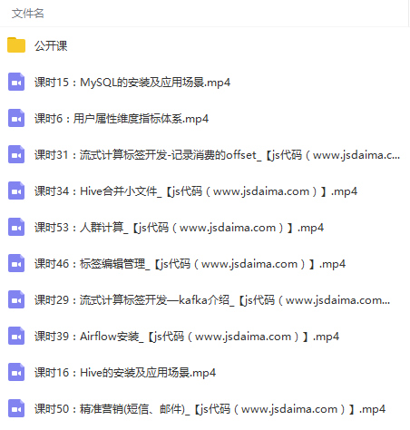 大数据人工智能用户画像解决方案视频教程-琪琪源码网