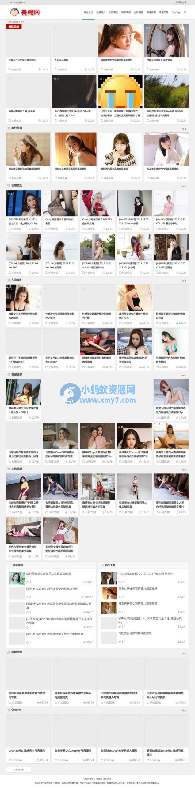 知更鸟MM图片采集站源码 自带7条采集规则 WordPress内核-琪琪源码网