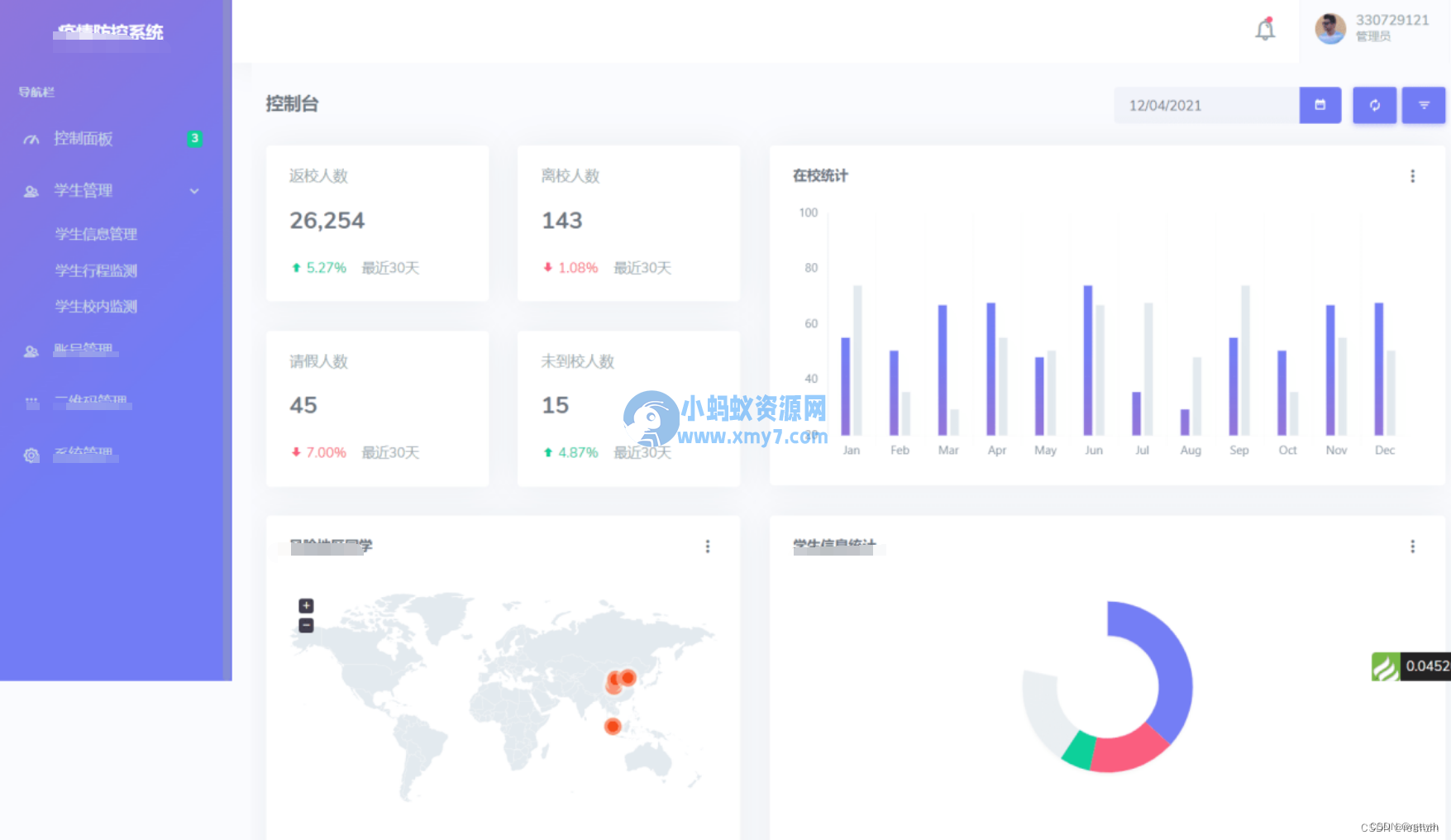 thinkphp校园疫情防控进出登记管理系统源码-琪琪源码网
