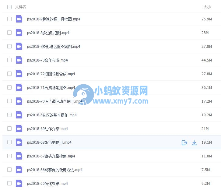 最新photoshop视频教程 ps零基础视频教程 共73节-琪琪源码网