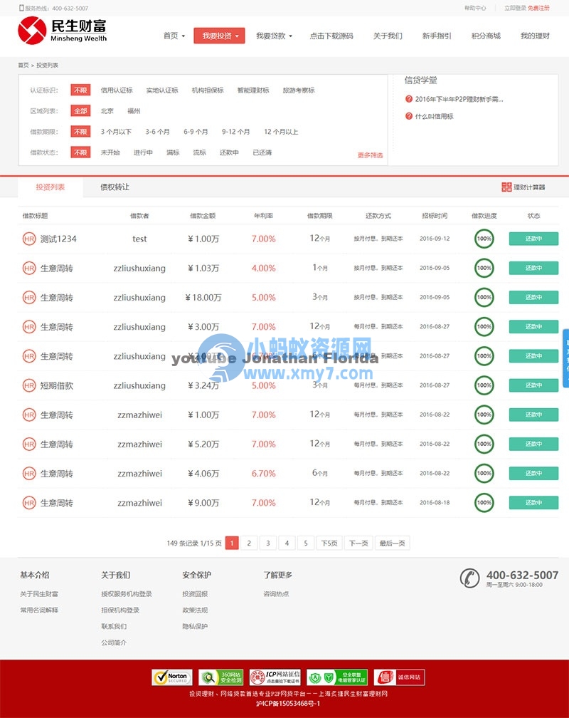 方维3.4专业P2P网络贷款借贷系统投资理财平台网站源码-琪琪源码网