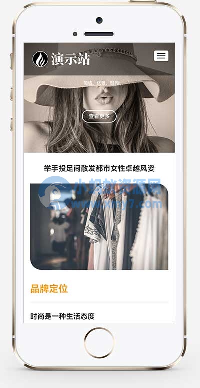 (自适应手机端)时尚女装加盟网站源码 女装服装展示类网站pbootcms模板-琪琪源码网