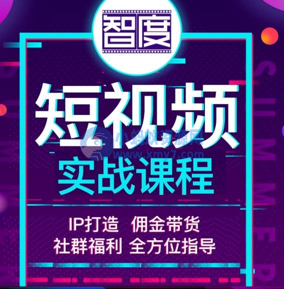 智度2022最新短视频实战课程 IP打造+佣金带货 全方位指导-琪琪源码网