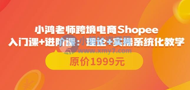 鸿老师跨境电商Shopee入门课+进阶课：理论+实操系统化教学（原价1999）