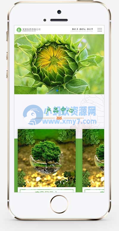 (自适应手机端)响应式HTML5农业园林网站源码 通用医药制药类企业网站模板-琪琪源码网