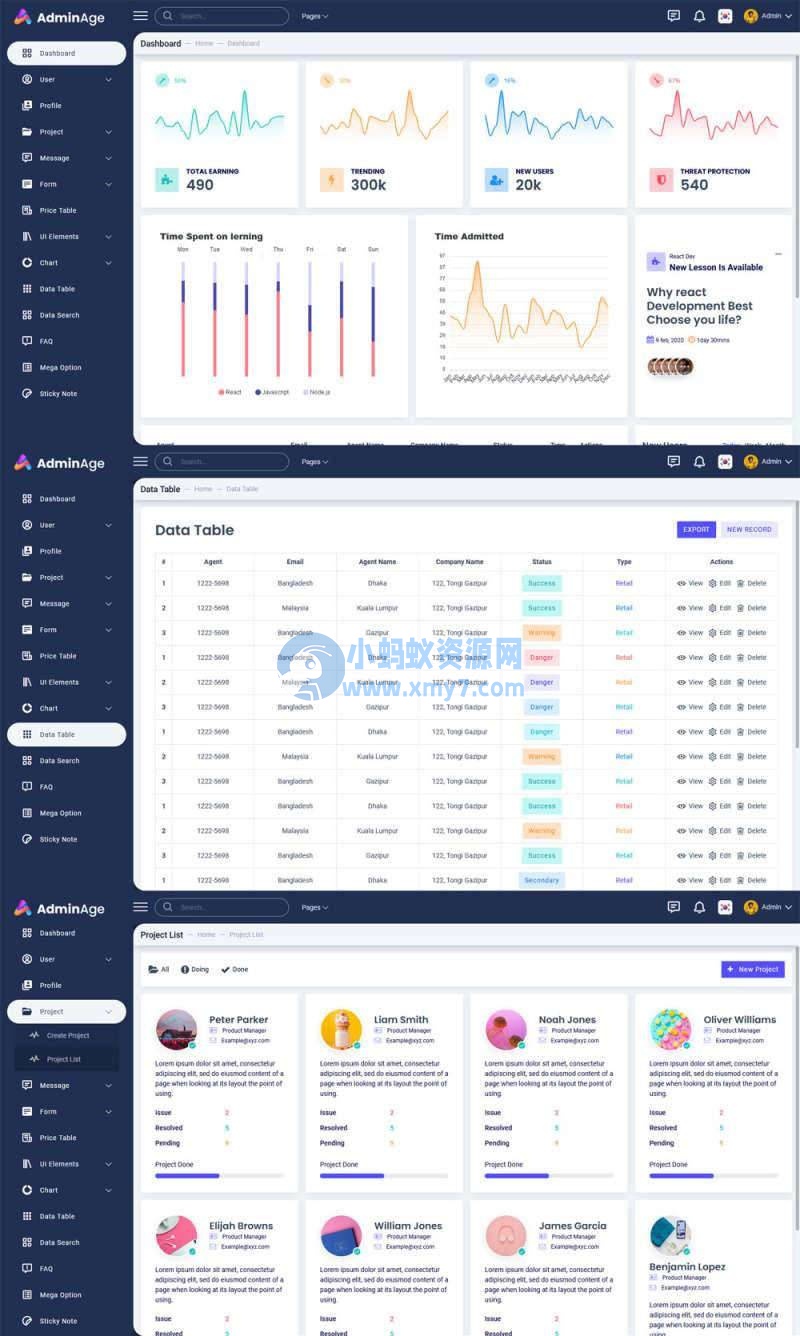 Bootstrap邮箱管理社区博客后台管理系统html静态网站模板-琪琪源码网