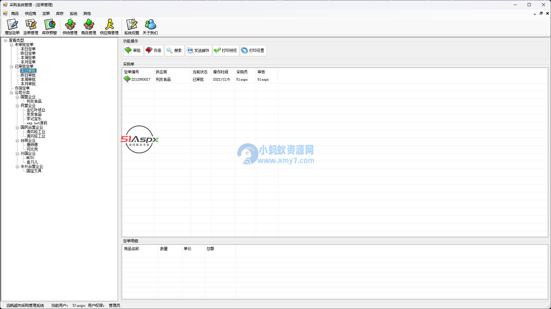 远帆超市采购管理系统源码-琪琪源码网
