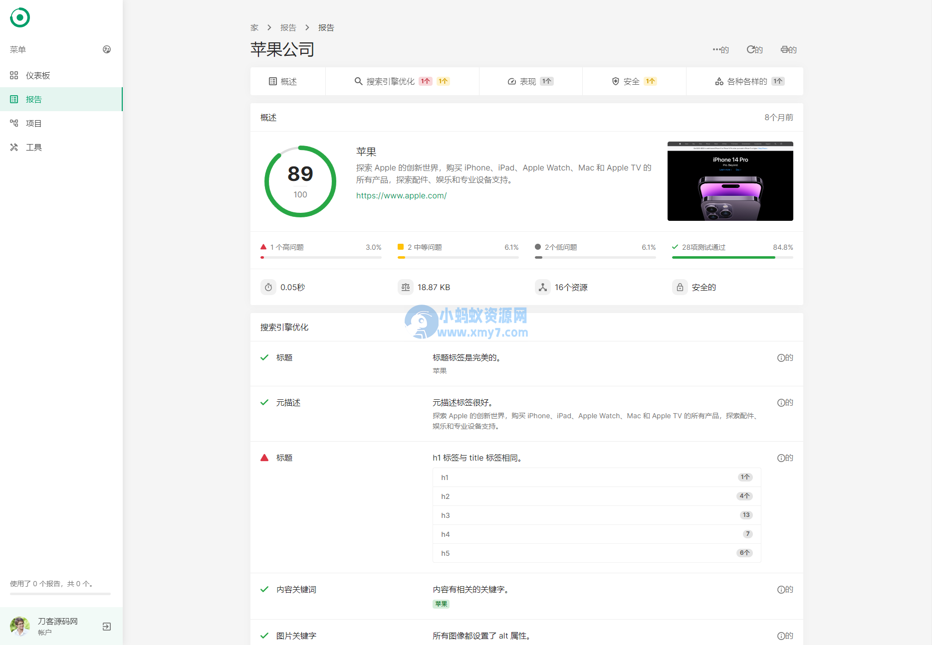网站SEO报告和代码工具平台系统源码-琪琪源码网