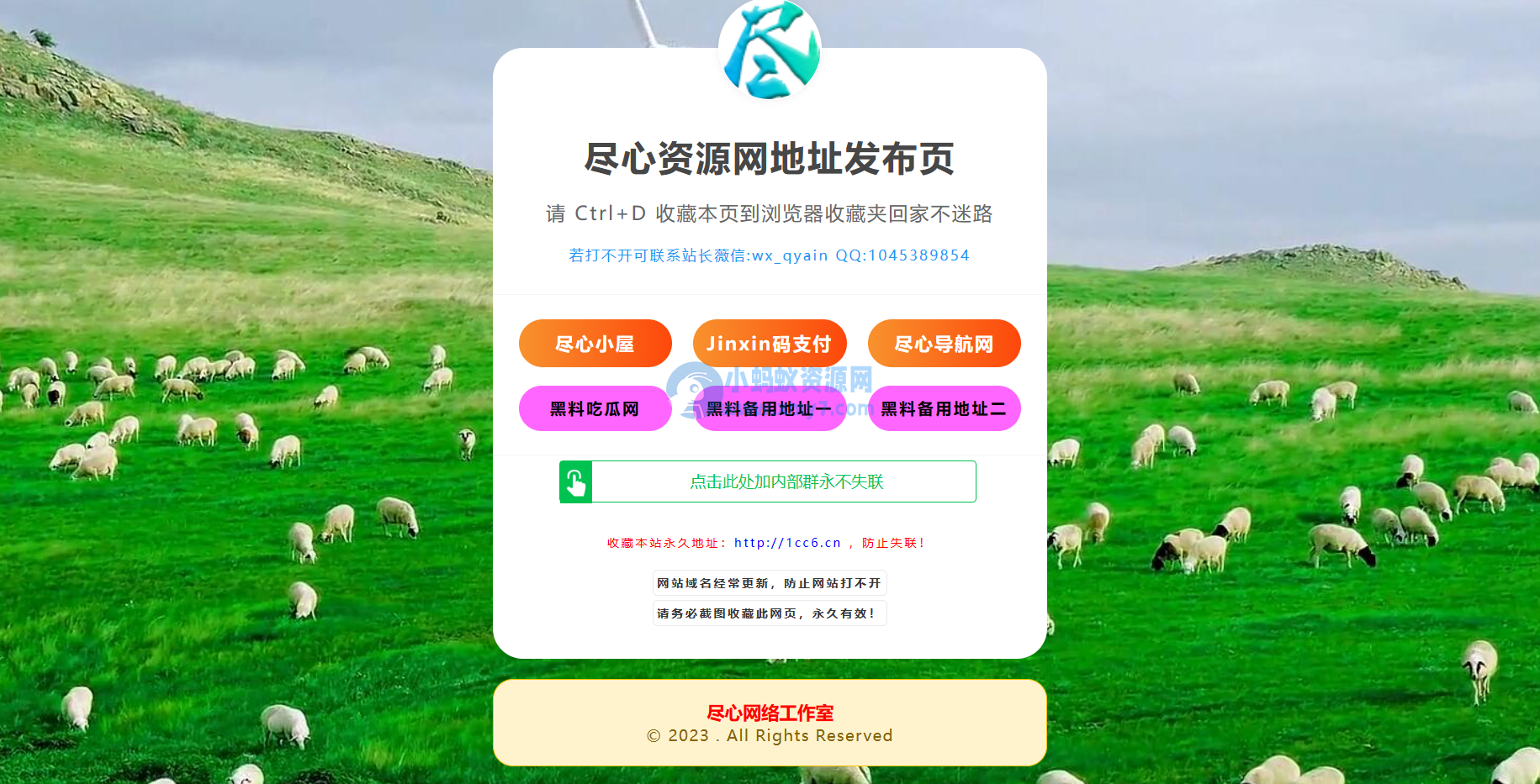 自适应网址导航网站发布页单页网页模板html静态无后台源码-琪琪源码网