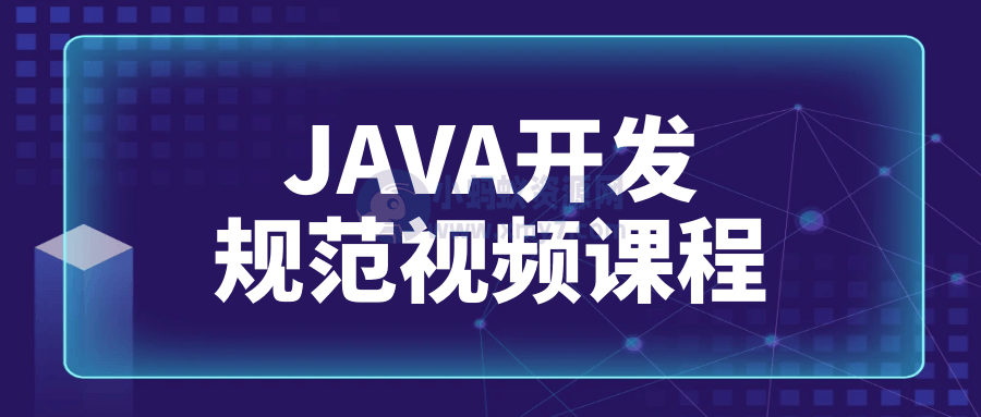 JAVA开发规范视频课程-琪琪源码网