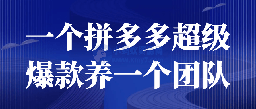 一个拼多多超级爆款养一个团队-琪琪源码网