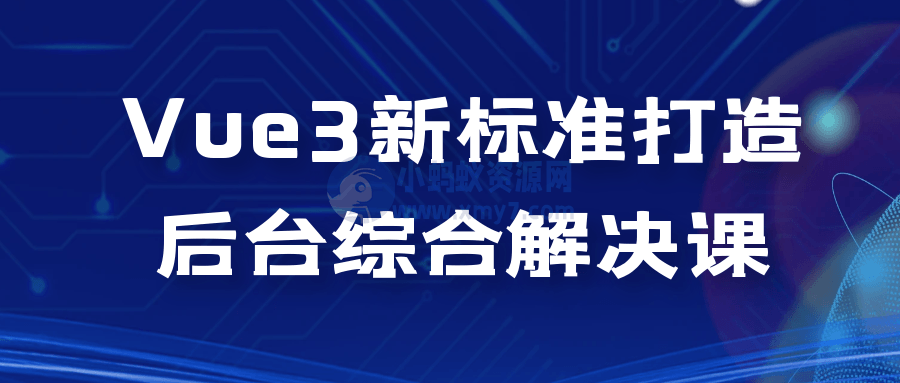 Vue3新标准打造后台综合解决课-琪琪源码网
