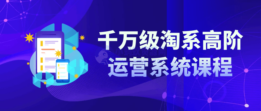 千万级淘系高阶运营系统课程-琪琪源码网