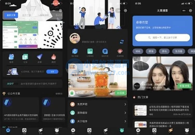 魔改版wordpress博客小程序源码，漂亮UI，无限弹窗广告-琪琪源码网