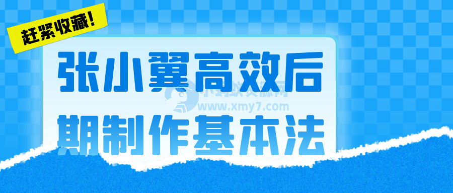 张小翼高效后期制作基本法-琪琪源码网