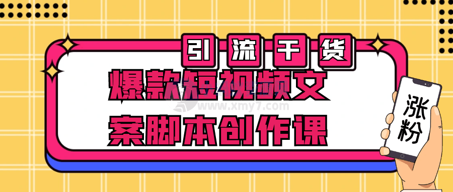 爆款短视频文案脚本创作课-琪琪源码网