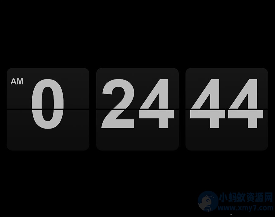 黑色翻页时钟HTML源码-倒计时单页翻页时钟HTML源码-琪琪源码网