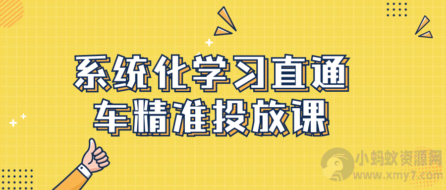 系统化学习直通车精准投放课-琪琪源码网