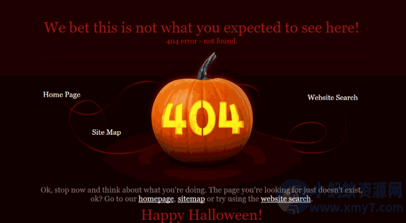 恶魔南瓜404页面 非常精美的南瓜404页面-琪琪源码网