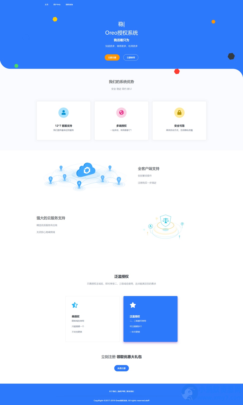 网站授权系统V1.0.6公益开源版本源码-琪琪源码网