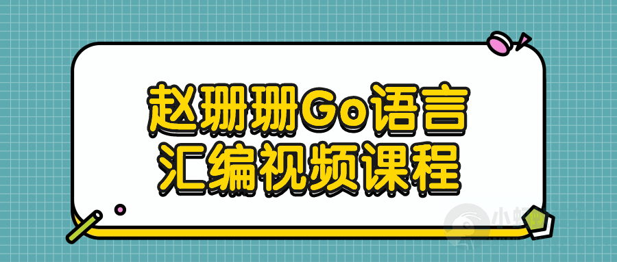赵珊珊Go语言汇编视频课程-琪琪源码网